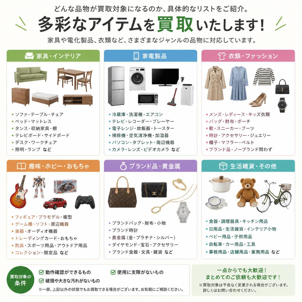 4. 買取対象品一覧